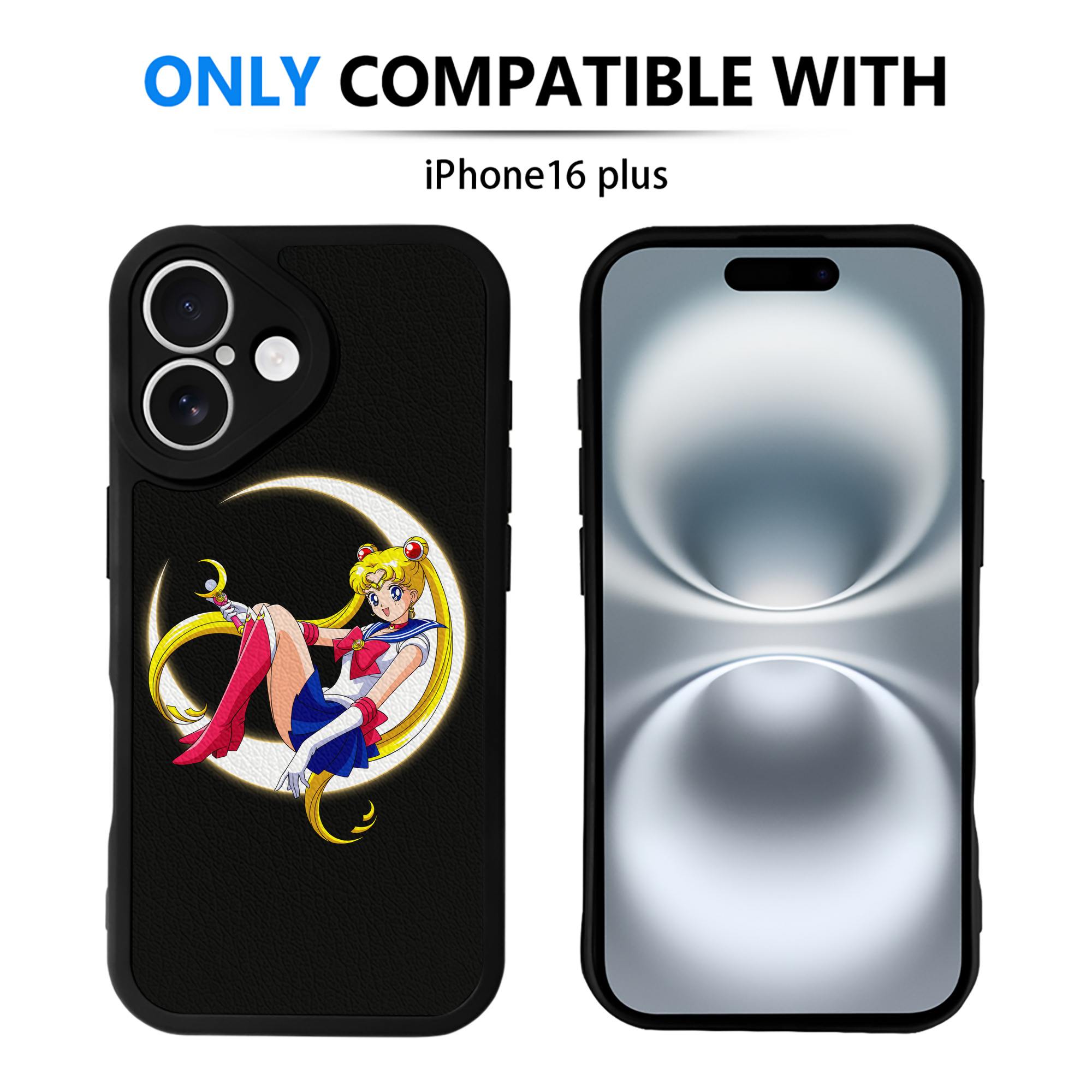 （画像用） 美少女戦士セーラームーン 月野 うさぎ つきの うさぎ Sailor Moon Tsukino Usagi 【iPhone 16シリーズ対応】シリコンスマホケース（レザー調） 材質：シリコン